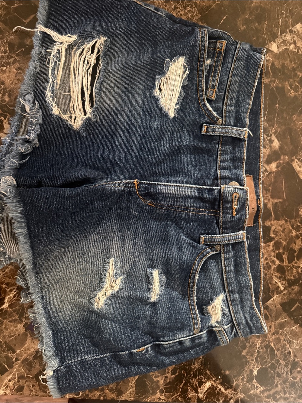 Joe's Jeans Distressed Dark Blue Denim Cutoff Shorts